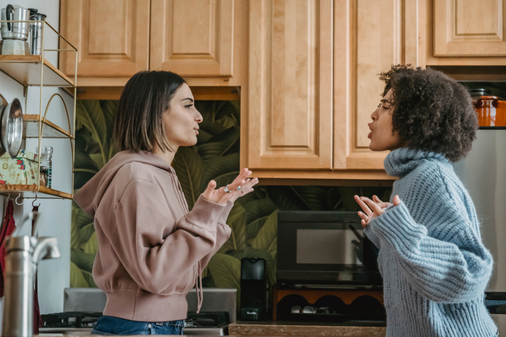 Image of two women having a disagreement